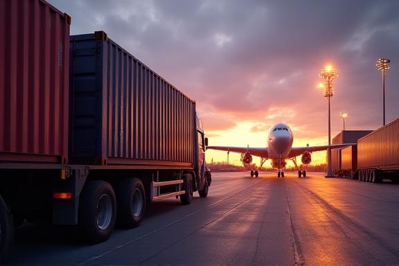 Cargo plane and truck logistics